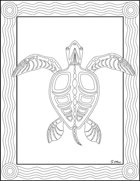 Aboriginal Art Colouring Pages Sketch Coloring Page