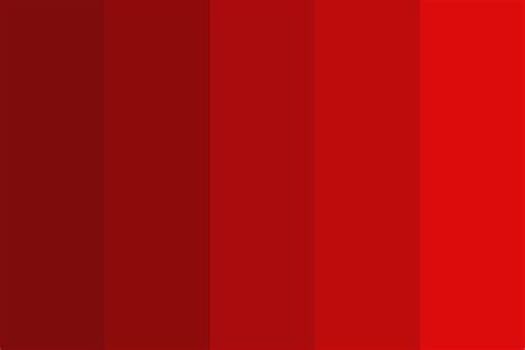 9 Shades Of Red Color Palette