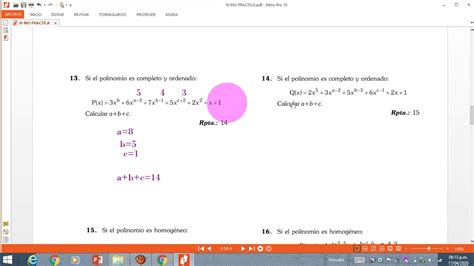 Polinomio Completo Y Ordenado Ejercicios Resueltos Youtube