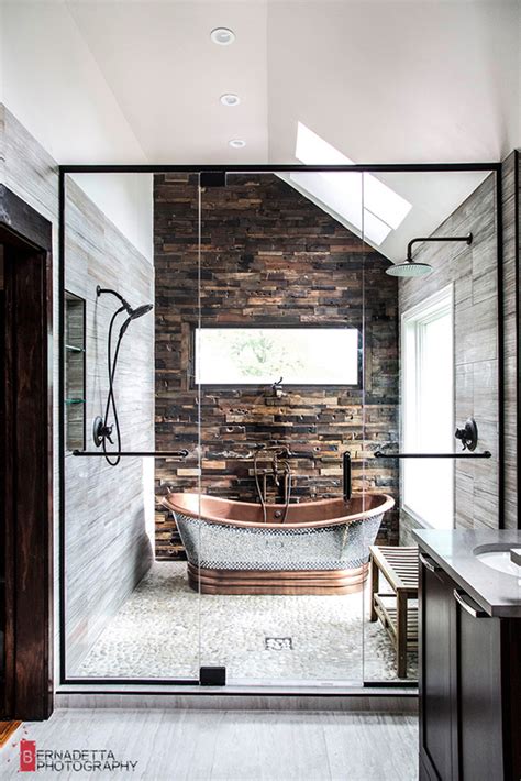 Modern Bathroom With Rustic Elements Homemydesign