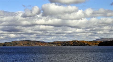 Clouds Over Autumn Lake Free Stock Photo Public Domain