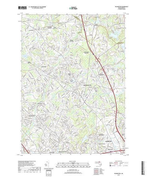 Wilmington Massachusetts 2018 Usgs Old Topo Map Reprint 7x7 Ma Quad