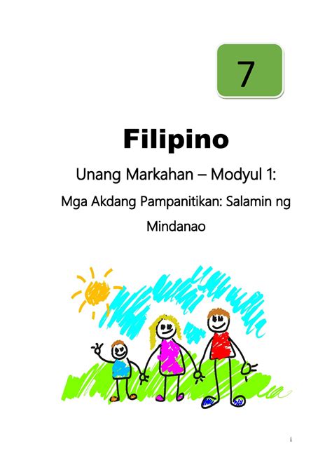 Filipino 7 Lecture Materials I Filipino Unang Markahan Modyul 1