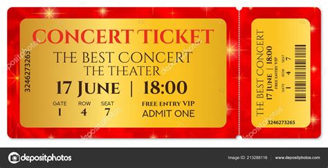 Free Fake Concert Ticket Template ~ Addictionary