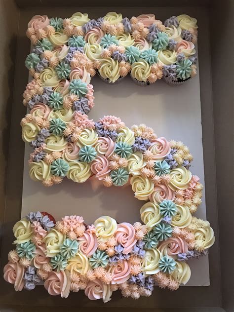 Cupcake Number Cake Design Carmela Ransom