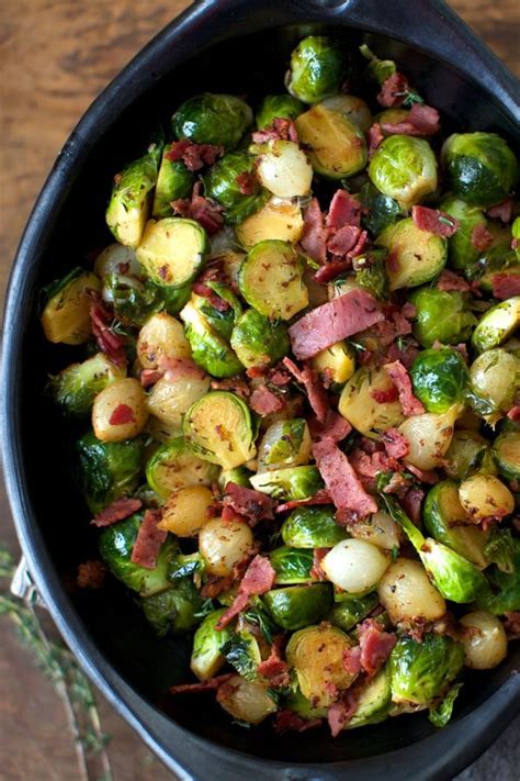 Garlic seems a natural addition just wondering why it wasn't included in the directions.?? Braised Brussels Sprouts with Bacon and Pearl Onions ...