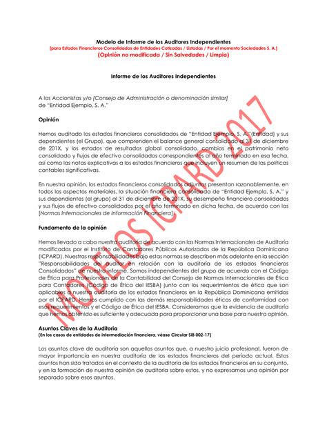 Informe Del Auditor Independiente Sin Salvedad 02 Año 2017