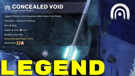 Destiny 2 Concealed Void Lost Sector Legend Solo Flawless Location In