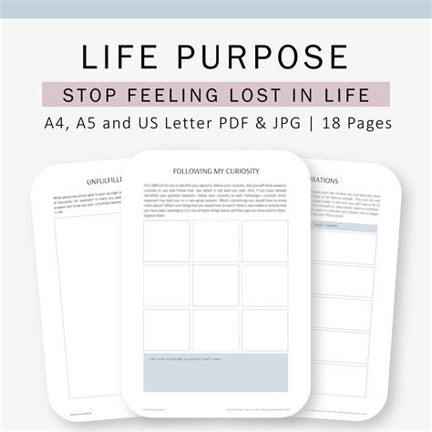 Life Purpose Journal Self Discovery Printable Journal Etsy