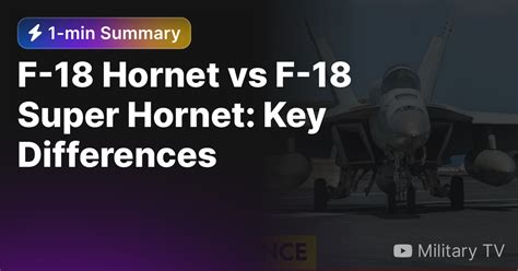 F 18 Hornet Vs F 18 Super Hornet Key Differences — Eightify
