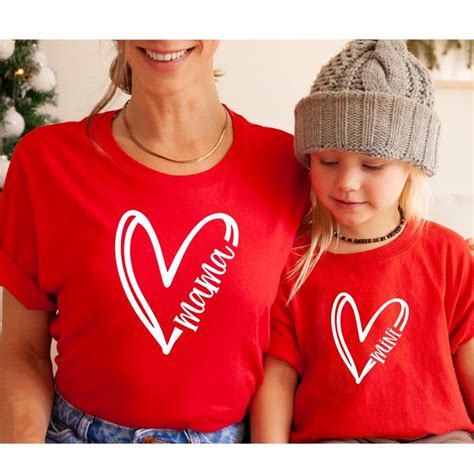 Mama And Mini Tshirt Valentines Day Matching Shirts Mama Shirt Mommy And Me Mama Mini