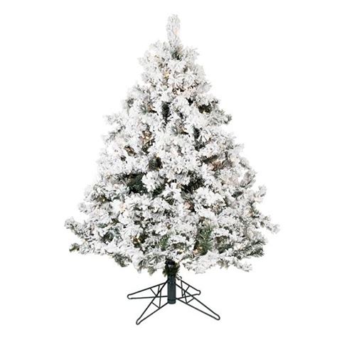 Vickerman 45 Ft Pre Lit Flocked Alaskan Pine Artificial Christmas Tree
