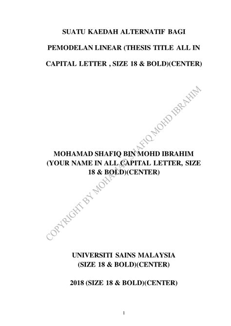 Pejabat pendaftar syarikat (registry of companies) borang 13. (PDF) Simple Guideline Thesis Template for Universiti ...