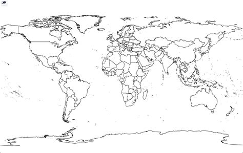 World Map Vector Outline At Getdrawings Free Download Blank World