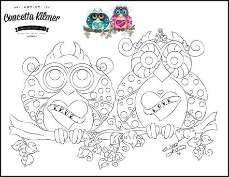 Spring Fling Cute Owl Pair Owl Art Digi Printable Digital Download
