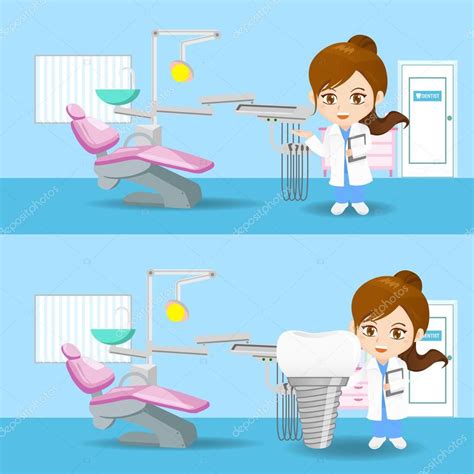 Descargar Mujer De Dibujos Animados Médico Dentista — Ilustración De
