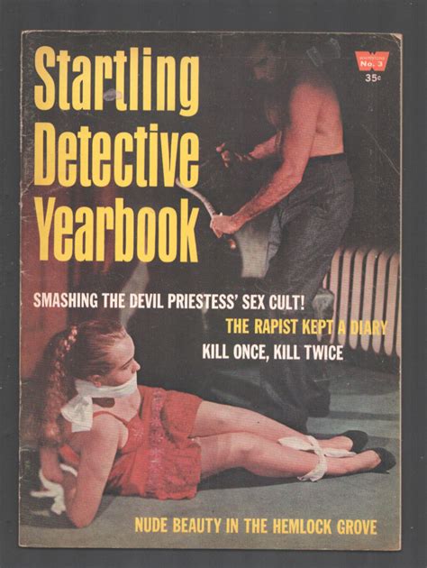 Startling Detective Yearbook Bound Gagged Woman Horror Coverr Exploitation Posed