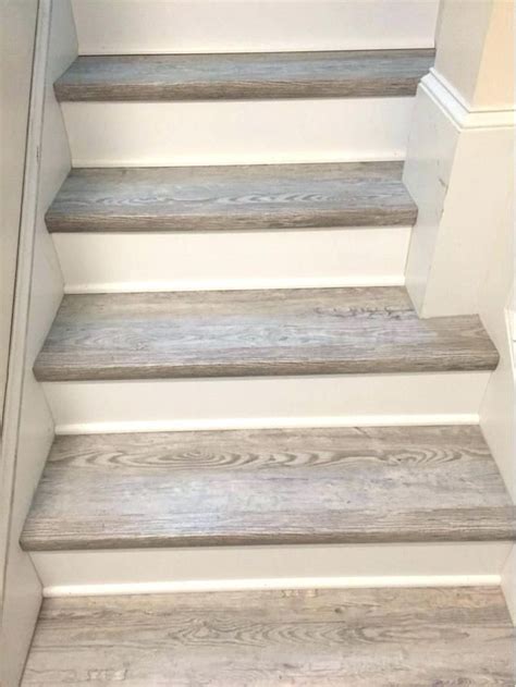 Stair nosing is a great way of making your floor not only look more complete, but also become safer. luxury vinyl plank on stairs vinyl plank stair nosing ...