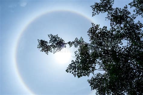 The halo was visible in the brazilian state of santa catarina, as well as in several nearby cities. Sun halo phenomenon stock image. Image of photograph ...