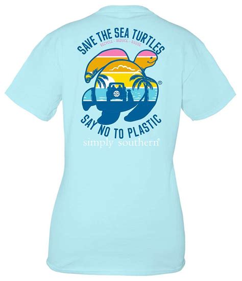 Simply Southern Save The Sea Turtles Beach Tee Shirt Serendipity Gifts