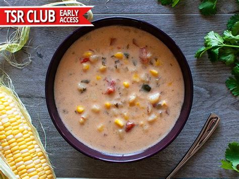 The original recipe calls for a strip of bacon, but you can. Panera Bread Vegetarian Summer Corn Chowder in 2020 ...
