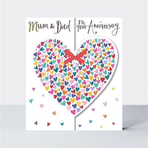 10 Anniversary For Parents Card Anniversary Card For Parents