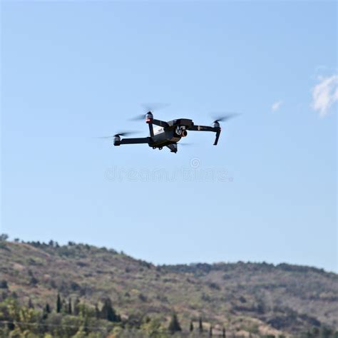 A Dji Mavic Pro Drone Flying In The Air Stock Image Image Of Unmanned