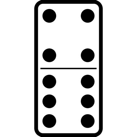 Domino Tile 4 6 Vector Image Free Svg