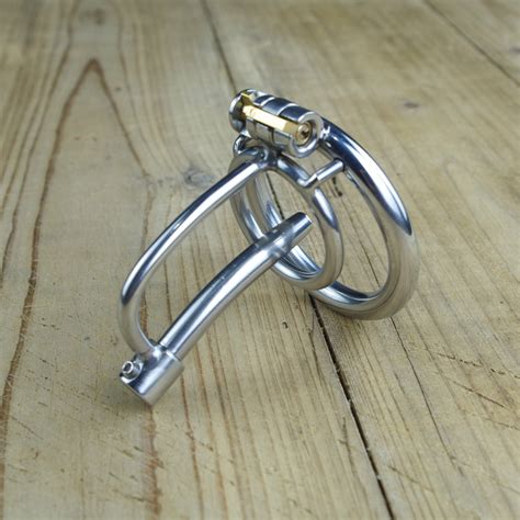 Male Chastity Cock Cage With Urethral Sounds Stainless Steel Etsy Canada