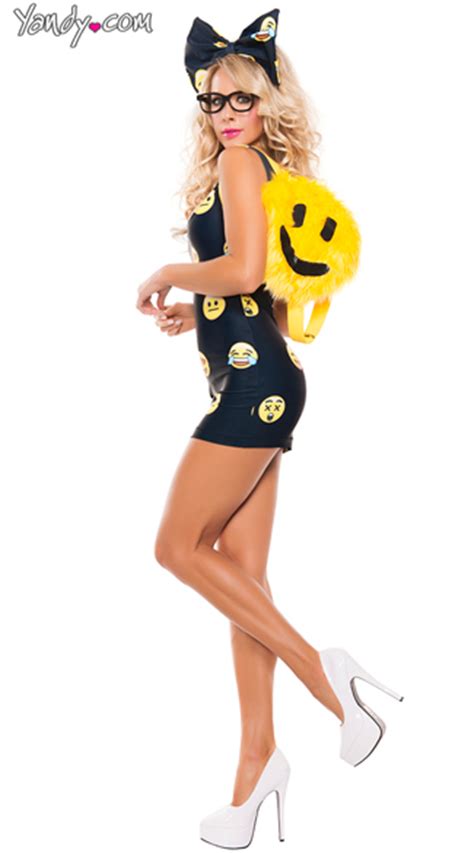 Sexy Happyface Emoji Costume Funny Sexy Costume Sexy Smiley Costume