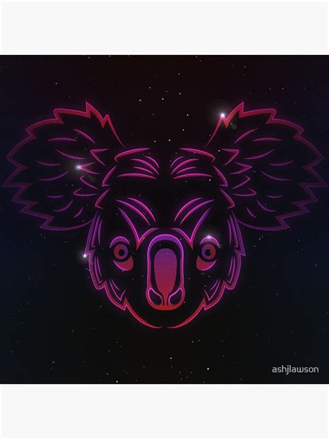 Neon Koala Framed Art Print By Ashjlawson Redbubble