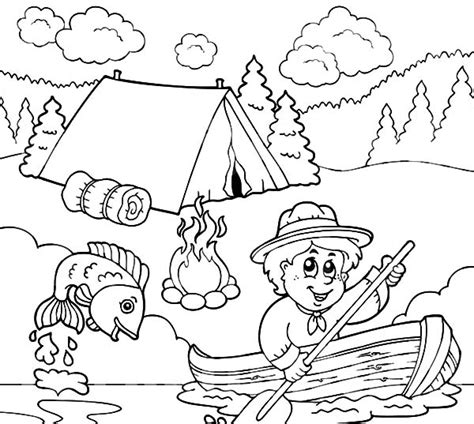 Pinewood derby hidden pictures activity sheet; Boy Scouts Going Fishing Coloring Pages : Best Place to Color