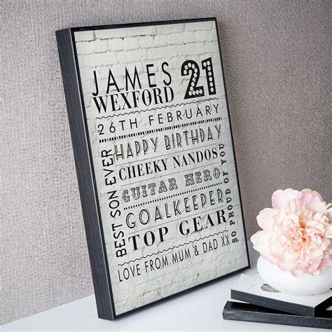 Check out our top picks for versatile and unique 21st birthday gifts that will definitely make an impression. 21st Birthday Gift for Him of Personalised Age Word Art ...