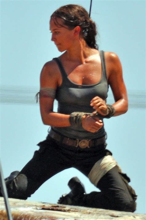 Alicia Vikander Is A Dead Ringer For Lara Croft In New Tomb Raider Set Pics Alicia Vikander