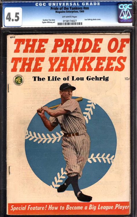 Comicconnect Pride Of The Yankees The Nn Cgc Vg 45