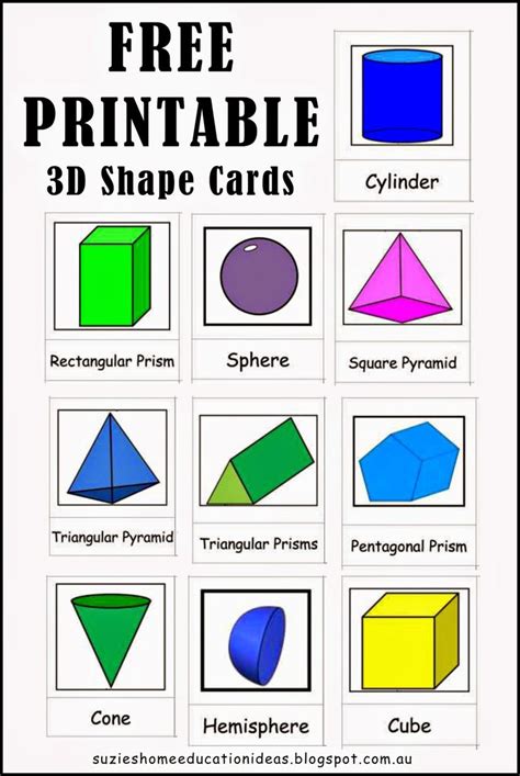 Suzies Home Education Ideas Exploring 3d Shapes Shapes Worksheet