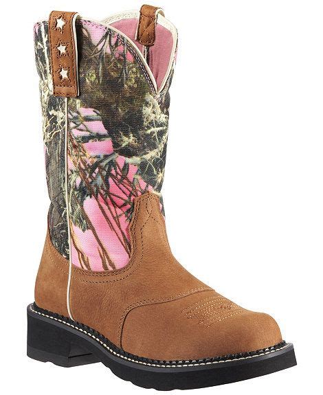 Ariat Probaby Pink Camo Cowgirl Boots Round Toe Ariat Western Boots Boots Cowgirl Boots