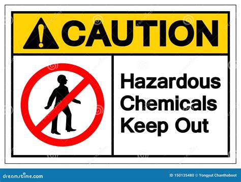 Caution Hazardous Chemicals Keep Out Symbol Sign Vector Illustration