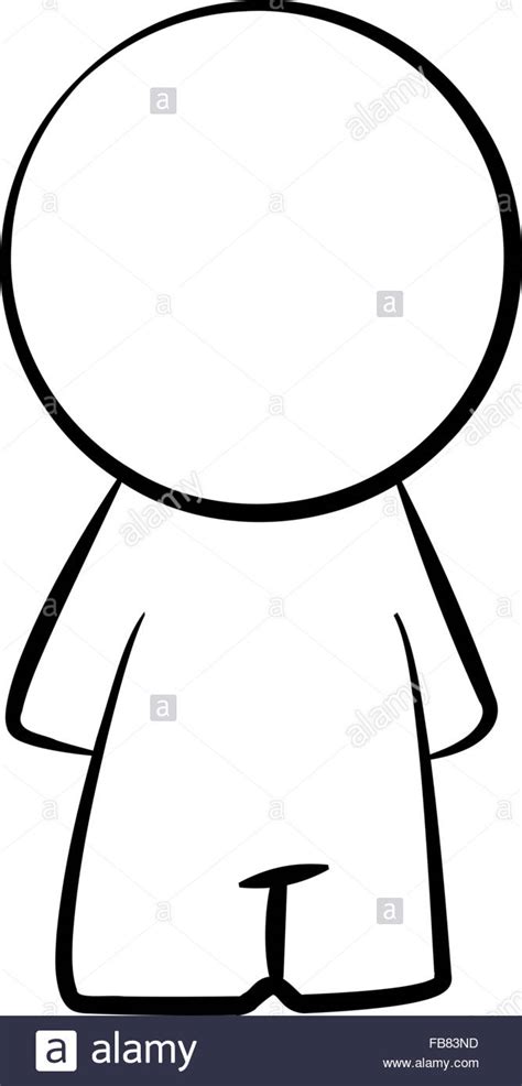 Cartoon style illustrations are so cute and distinctive, aren't they? Line drawing of a simple cartoon person Stock Vector Image ...