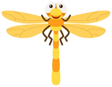 Dragonfly With Yellow Wings 301672 Vector Art At Vecteezy
