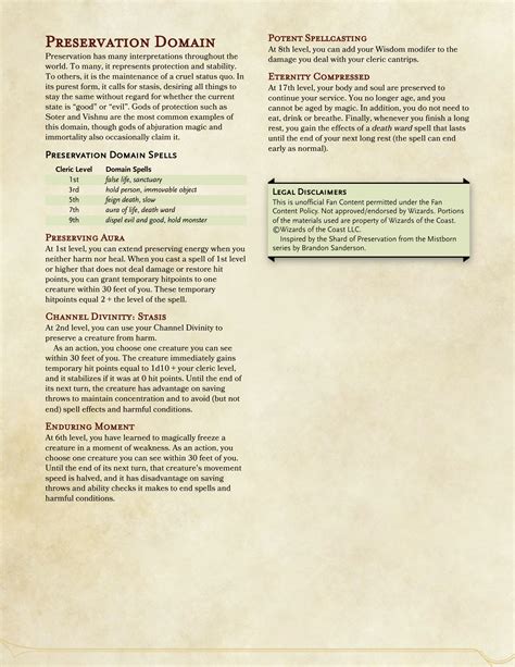 Preservation Domain - protect allies and lock down foes with this