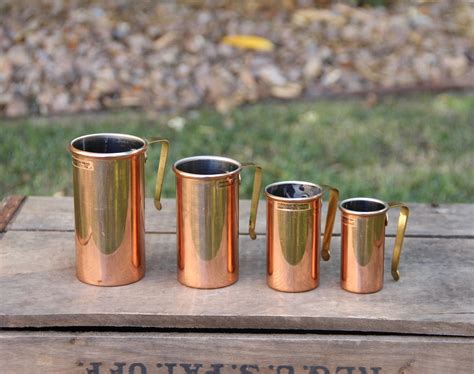 Copper Measuring Cups Vintage Copper Measuring Cup Vintage Etsy