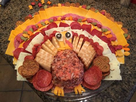 Here S The Turkey Meat And Cheese Tray I Made For Thanksgiving 2014 Turkey Cheese Tray Cheese