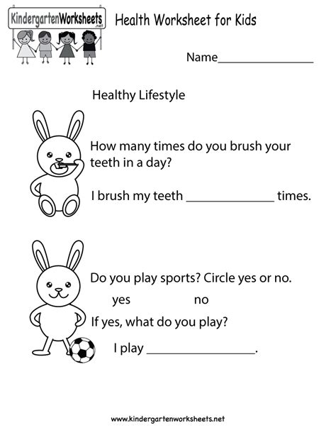 Printable Health Worksheets For 1st Grade Ted Lutons Printable