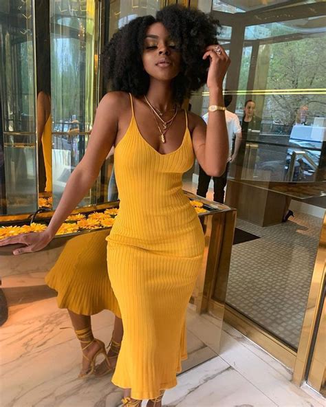 Black Girl Summer Outfits Yellow Bodycon Outfits For Black Girls