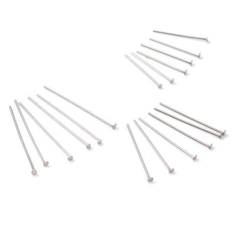 Doreenbeads Stainless Steel Head Pins Silver Tone 500 Pcs