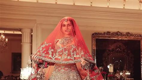 Bollywood Actress Kriti Sanon Looks Ethereal In Bridal Wear