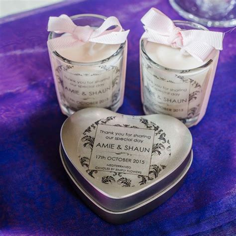 Personalised Wedding Favour Votive Candles Personalized Candles