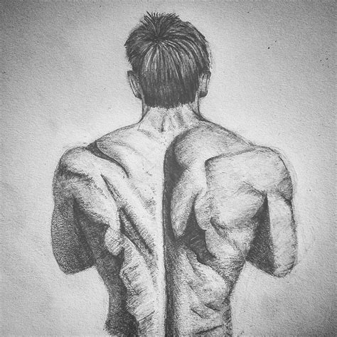 Back Drawing Pencil Sketch Colorful Realistic Art Images Drawing