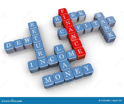 3d Finance Crossword Stock Illustration Illustration Of Profitable